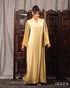 Ethereal Elegance: Pleated Sleeve Crush Satin Dress 60493